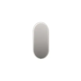 INK SP28 mirror - oval in steel frame - dimmable direct LED with sensor switch - heating - warm and cold light - 40x4x80 cm - Matt white