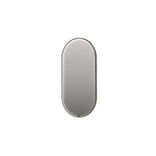 INK SP28 mirror - oval in steel frame - dimmable direct LED with sensor switch - heating - warm and cold light - 50x4x100 cm - Brushed stainless steel