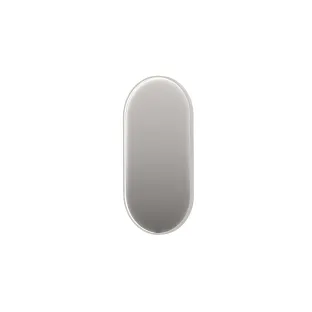 INK SP28 mirror - oval in steel frame - dimmable direct LED with sensor switch - heating - warm and cold light - 50x4x100 cm - Matt white