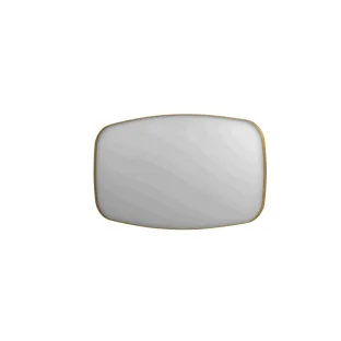 INK SP29 mirror - contour in steel frame - without lighting - 140x4x80 cm - Brushed matt gold