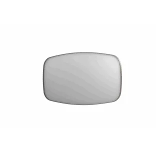 INK SP29 mirror - contour in steel frame - without lighting - 140x4x80 cm - Brushed stainless steel