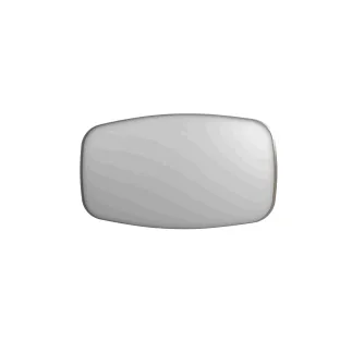 INK SP29 mirror - contour in steel frame - without lighting - 160x4x80 cm - Brushed stainless steel