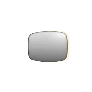 INK SP30 mirror - contour in steel frame - dimmable indirect LED with sensor switch - heating - warm and cold light - 120x4x80 cm - Brushed copper