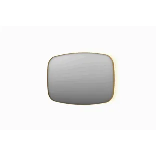 INK SP30 mirror - contour in steel frame - dimmable indirect LED with sensor switch - heating - warm and cold light - 120x4x80 cm - Brushed matt gold