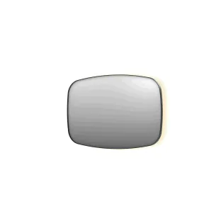 INK SP30 mirror - contour in steel frame - dimmable indirect LED with sensor switch - heating - warm and cold light - 120x4x80 cm - Brushed metal black