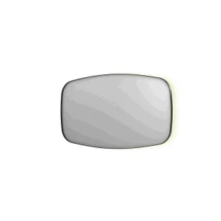 INK SP30 mirror - contour in steel frame - dimmable indirect LED with sensor switch - heating - warm and cold light - 140x4x80 cm - Brushed metal black