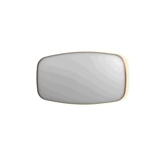 INK SP30 mirror - contour in steel frame - dimmable indirect LED with sensor switch - heating - warm and cold light - 160x4x80 cm - Brushed copper