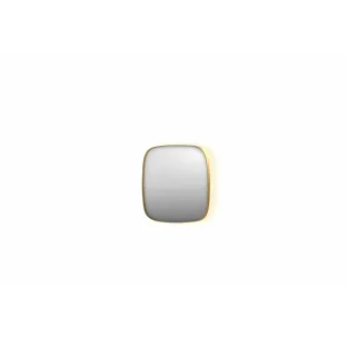 INK SP30 mirror - contour in steel frame - dimmable indirect LED with sensor switch - heating - warm and cold light - 40x4x40 cm - Brushed matt gold