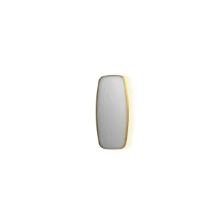 INK SP30 mirror - contour in steel frame - dimmable indirect LED with sensor switch - heating - warm and cold light - 40x4x80 cm - Brushed matt gold
