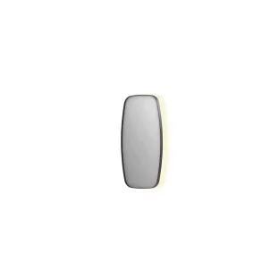 INK SP30 mirror - contour in steel frame - dimmable indirect LED with sensor switch - heating - warm and cold light - 40x4x80 cm - Brushed metal black