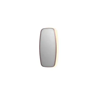 INK SP30 mirror - contour in steel frame - dimmable indirect LED with sensor switch - heating - warm and cold light - 50x4x100 cm - Brushed copper