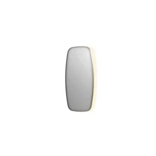 INK SP30 mirror - contour in steel frame - dimmable indirect LED with sensor switch - heating - warm and cold light - 50x4x100 cm - Brushed stainless steel