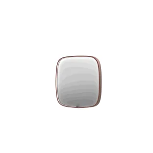 INK SP31 mirror - contour in steel frame - dimmable direct LED with sensor switch - heating - warm and cold light - 100x4x100 cm - Brushed copper
