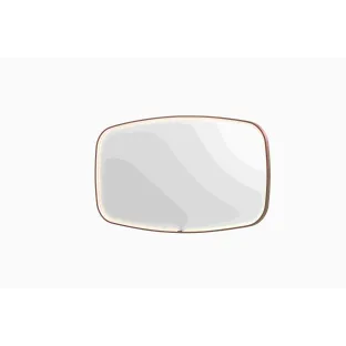 INK SP31 mirror - contour in steel frame - dimmable direct LED with sensor switch - heating - warm and cold light - 140x4x80 cm - Brushed copper
