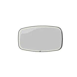INK SP31 mirror - contour in steel frame - dimmable direct LED with sensor switch - heating - warm and cold light - 160x4x80 cm - Brushed metal black