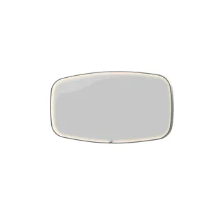 INK SP31 mirror - contour in steel frame - dimmable direct LED with sensor switch - heating - warm and cold light - 160x4x80 cm - Brushed stainless steel