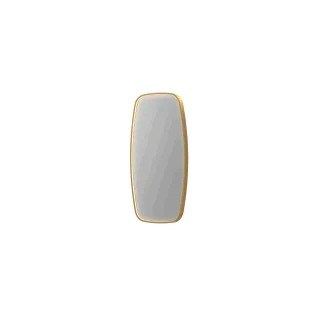 INK SP31 mirror - contour in steel frame - dimmable direct LED with sensor switch - heating - warm and cold light - 40x4x80 cm - Brushed matt gold