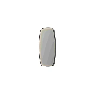 INK SP31 mirror - contour in steel frame - dimmable direct LED with sensor switch - heating - warm and cold light - 40x4x80 cm - Brushed metal black