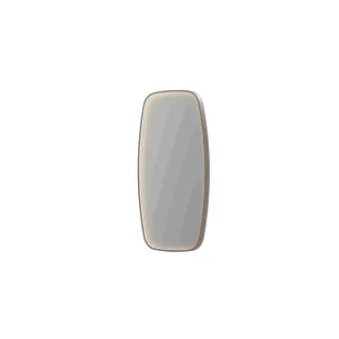 INK SP31 mirror - contour in steel frame - dimmable direct LED with sensor switch - heating - warm and cold light - 50x4x100 cm - Brushed stainless steel