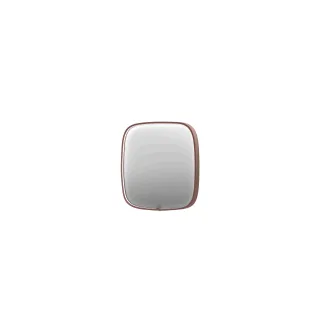 INK SP31 mirror - contour in steel frame - dimmable direct LED with sensor switch - heating - warm and cold light - 80x4x80 cm - Brushed copper