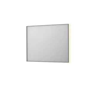 INK SP32 mirror - rectangular in steel frame - dimmable indirect LED with sensor switch - heating - warm and cold light - 100x4x80 cm - Brushed stainless steel