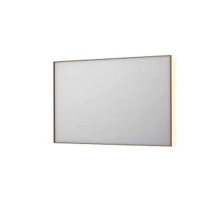 INK SP32 mirror - rectangular in steel frame - dimmable indirect LED with sensor switch - heating - warm and cold light - 120x4x80 cm - Brushed copper
