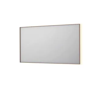 INK SP32 mirror - rectangular in steel frame - dimmable indirect LED with sensor switch - heating - warm and cold light - 140x4x80 cm - Brushed copper