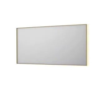 INK SP32 mirror - rectangular in steel frame - dimmable indirect LED with sensor switch - heating - warm and cold light - 160x4x80 cm - Brushed matt gold