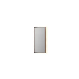 INK SP32 mirror - rectangular in steel frame - dimmable indirect LED with sensor switch - heating - warm and cold light - 40x4x80 cm - Brushed copper