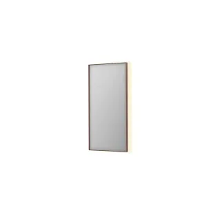 INK SP32 mirror - rectangular in steel frame - dimmable indirect LED with sensor switch - heating - warm and cold light - 50x4x100 cm - Brushed copper