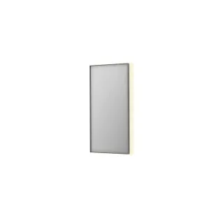 INK SP32 mirror - rectangular in steel frame - dimmable indirect LED with sensor switch - heating - warm and cold light - 50x4x100 cm - Brushed stainless steel
