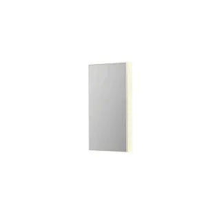 INK SP32 mirror - rectangular in steel frame - dimmable indirect LED with sensor switch - heating - warm and cold light - 50x4x100 cm - Matt white