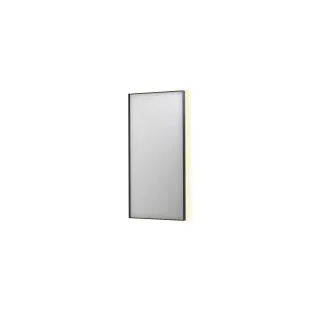 INK SP32 mirror - rectangular in steel frame - dimmable indirect LED with sensor switch - heating - warm and cold light - 50x4x100 cm - Matt black