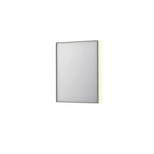 INK SP32 mirror - rectangular in steel frame - dimmable indirect LED with sensor switch - heating - warm and cold light - 60x4x80 cm - Brushed stainless steel