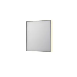 INK SP32 mirror - rectangular in steel frame - dimmable indirect LED with sensor switch - heating - warm and cold light - 70x4x80 cm - Brushed stainless steel