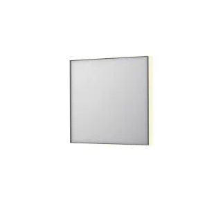 INK SP32 mirror - rectangular in steel frame - dimmable indirect LED with sensor switch - heating - warm and cold light - 80x4x80 cm - Brushed stainless steel
