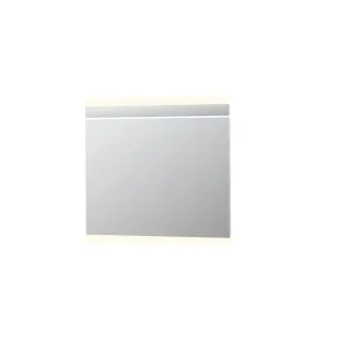 INK SP6 mirror - horizontal LED lighting above and below - dimmable sensor switch - warm and cold light - 100x4x80 cm - Silver