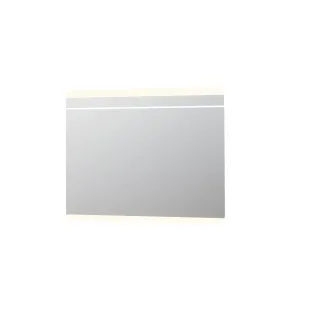 INK SP6 mirror - horizontal LED lighting above and below - dimmable sensor switch - warm and cold light - 120x4x80 cm - Silver