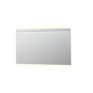 INK SP6 mirror - horizontal LED lighting above and below - dimmable sensor switch - warm and cold light - 140x4x80 cm - Silver