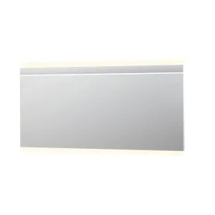 INK SP6 mirror - horizontal LED lighting above and below - dimmable sensor switch - warm and cold light - 180x4x80 cm - Silver