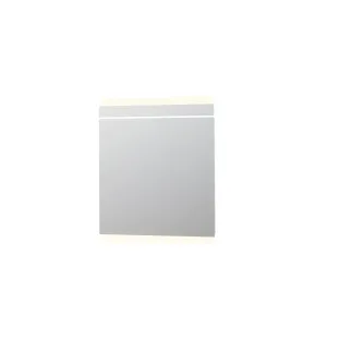 INK SP6 mirror - horizontal LED lighting above and below - dimmable sensor switch - heating - warm and cold light - 80x4x80 cm - Silver