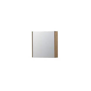 INK SPK1 Mirror cabinet with 1 double-sided mirror door - switch and socket - 60x14x60 cm - Veneer Ash grey