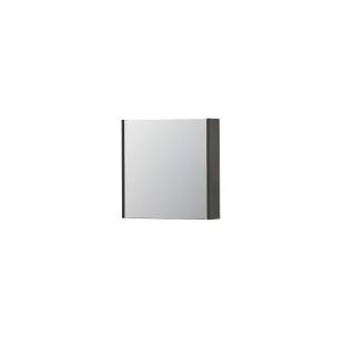 INK SPK1 Mirror cabinet with 1 double-sided mirror door - switch and socket - 60x14x60 cm - Smoked oak