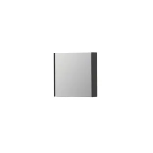 INK SPK1 Mirror cabinet with 1 double-sided mirror door - switch and socket - 60x14x60 cm - High-gloss anthracite