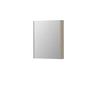 INK SPK1 Mirror cabinet with 1 double-sided mirror door - switch and socket - 60x14x60 cm - Ivory oak