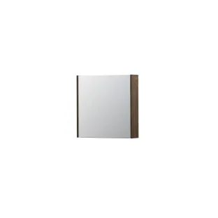 INK SPK1 Mirror cabinet with 1 double-sided mirror door - switch and socket - 60x14x60 cm - Solid oak Charcoal