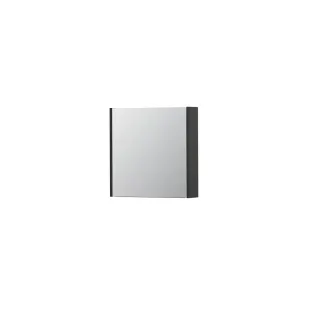 INK SPK1 Mirror cabinet with 1 double-sided mirror door - switch and socket - 60x14x60 cm - Matt anthracite