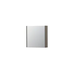 INK SPK1 Mirror cabinet with 1 double-sided mirror door - switch and socket - 60x14x60 cm - Matt taupe