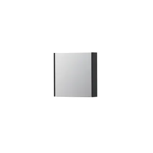 INK SPK1 Mirror cabinet with 1 double-sided mirror door - switch and socket - 60x14x60 cm - Matt black