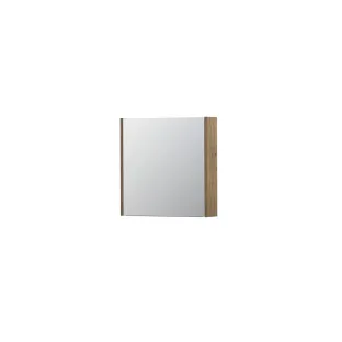 INK SPK1 Mirror cabinet with 1 double-sided mirror door - switch and socket - 60x14x60 cm - Natural oak